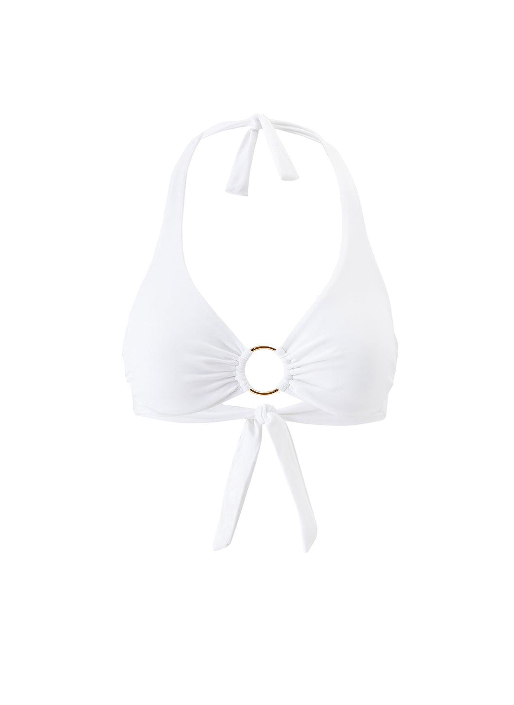 melissa odabash Brussels White Bikini Top