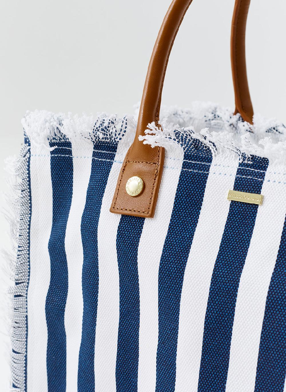 Melissa Odabash Cap Ferrat Navy Nautical Tote
