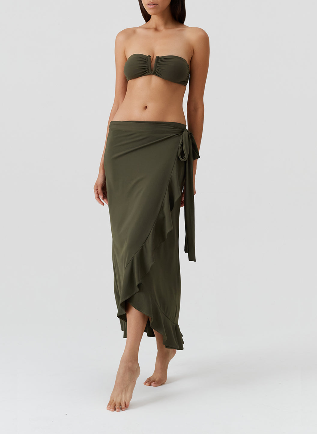 Melissa Odabash Cassidy Olive Skirt