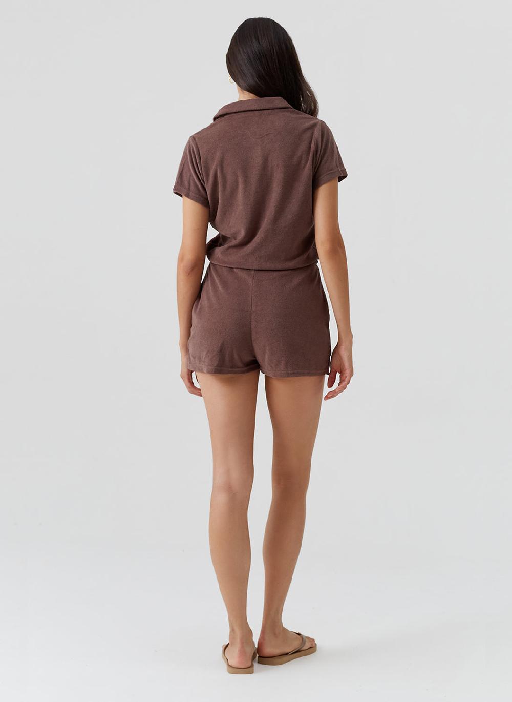 Melissa Odabash Cheryl Coffee Romper