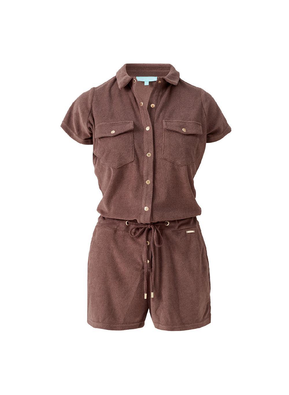 melissa odabash Cheryl Coffee Romper