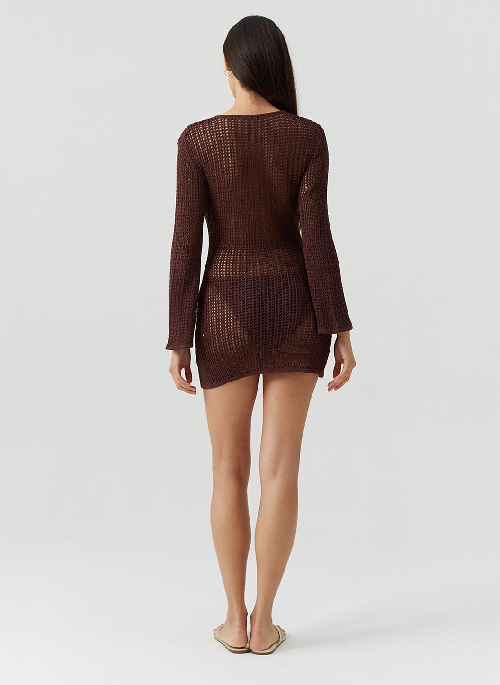 Melissa Odabash Ellis Brown Dress