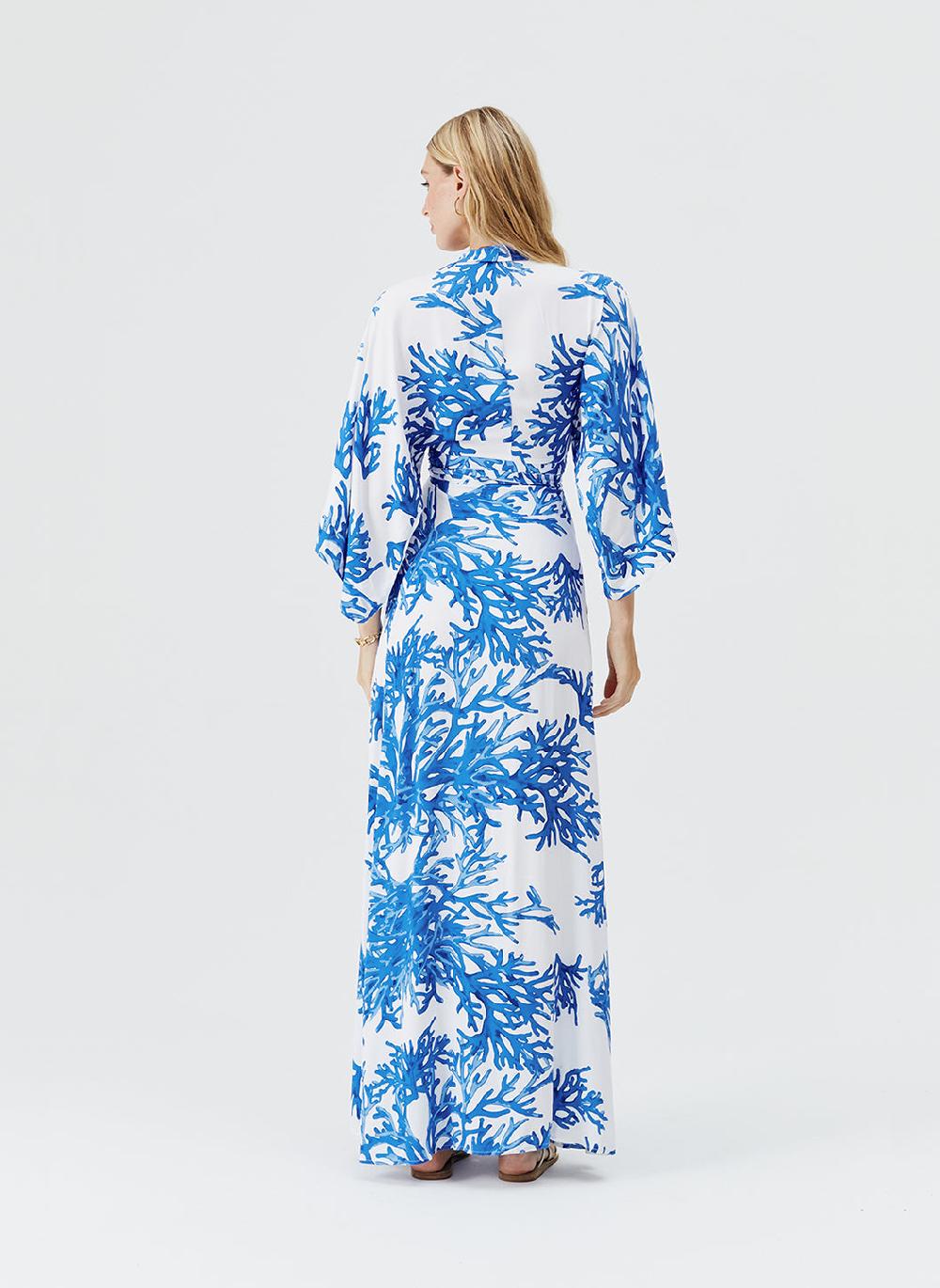 Melissa Odabash Eloise Blue Coral Dress