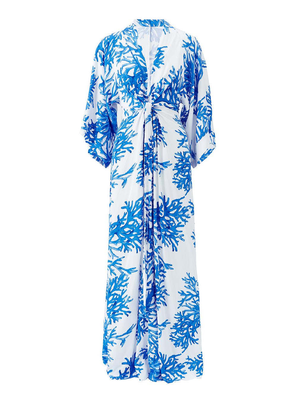 melissa odabash Eloise Blue Coral Dress