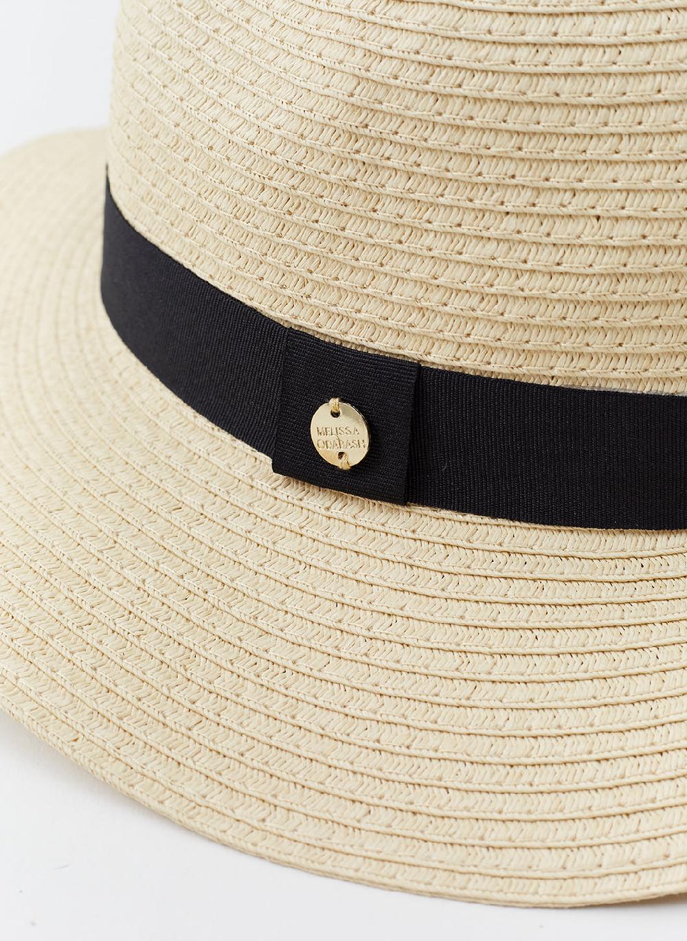 Melissa Odabash Fedora Beige/Black Hat