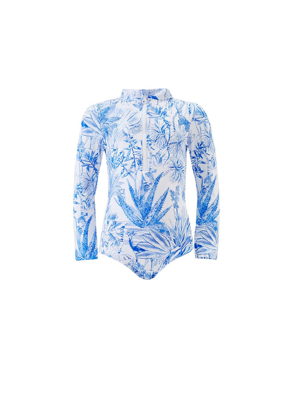 melissa odabash Girls Ella Blue Tropical Swimsuit