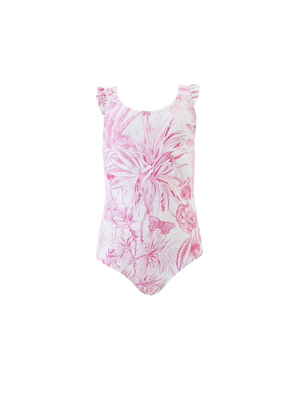 melissa odabash Girls Milly Pink Tropical Swimsuit