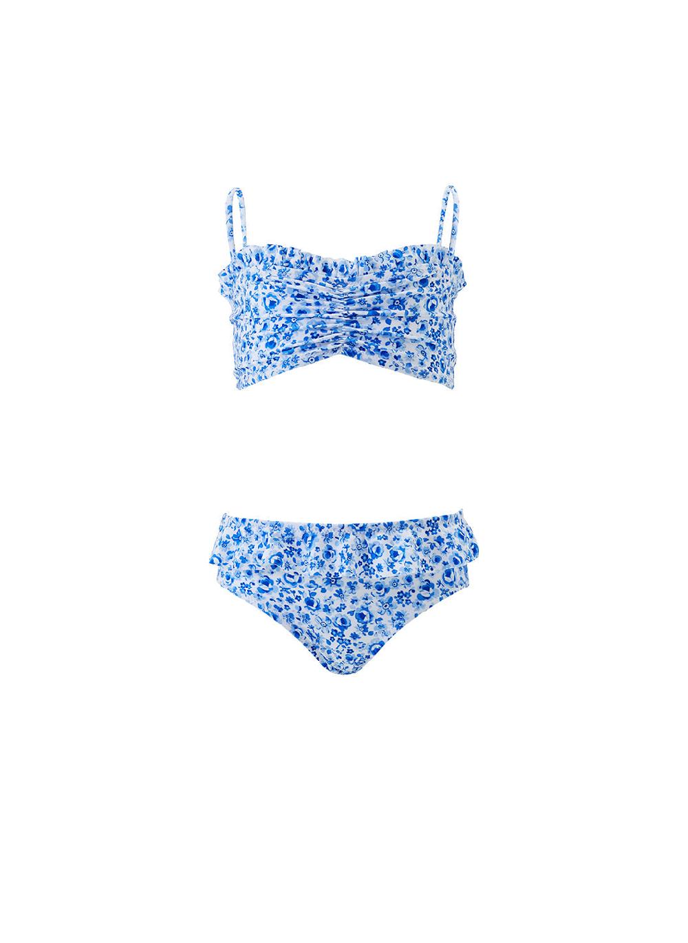 melissa odabash Girls North Blue Floral Bikini