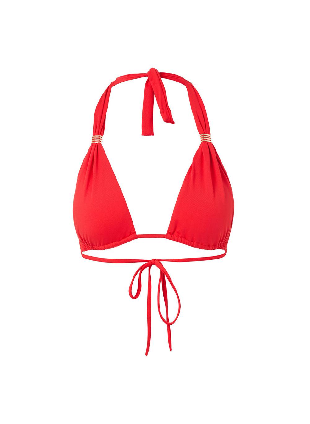 melissa odabash Grenada Red Bikini Top