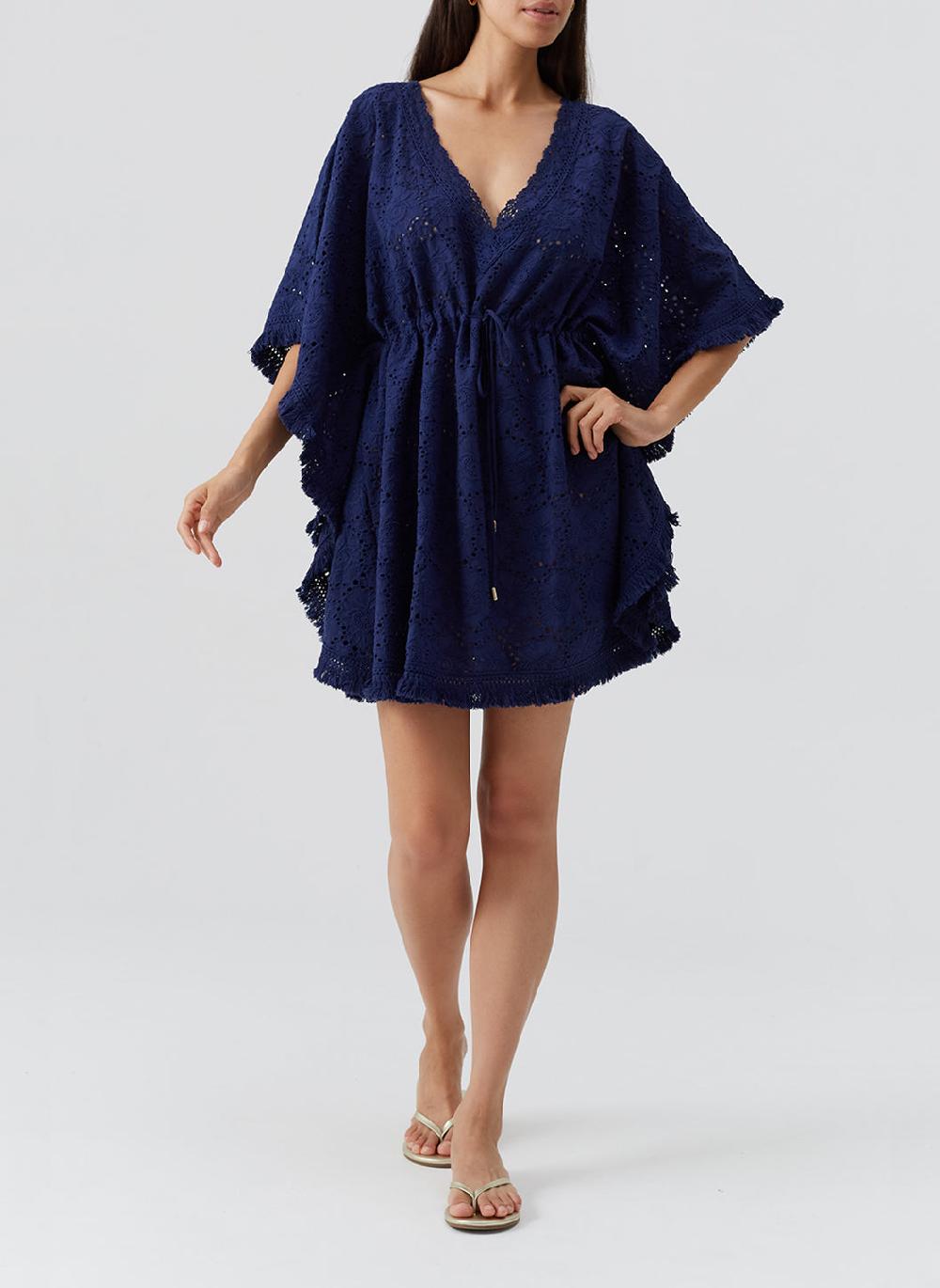 Melissa Odabash Ivy Navy Kaftan