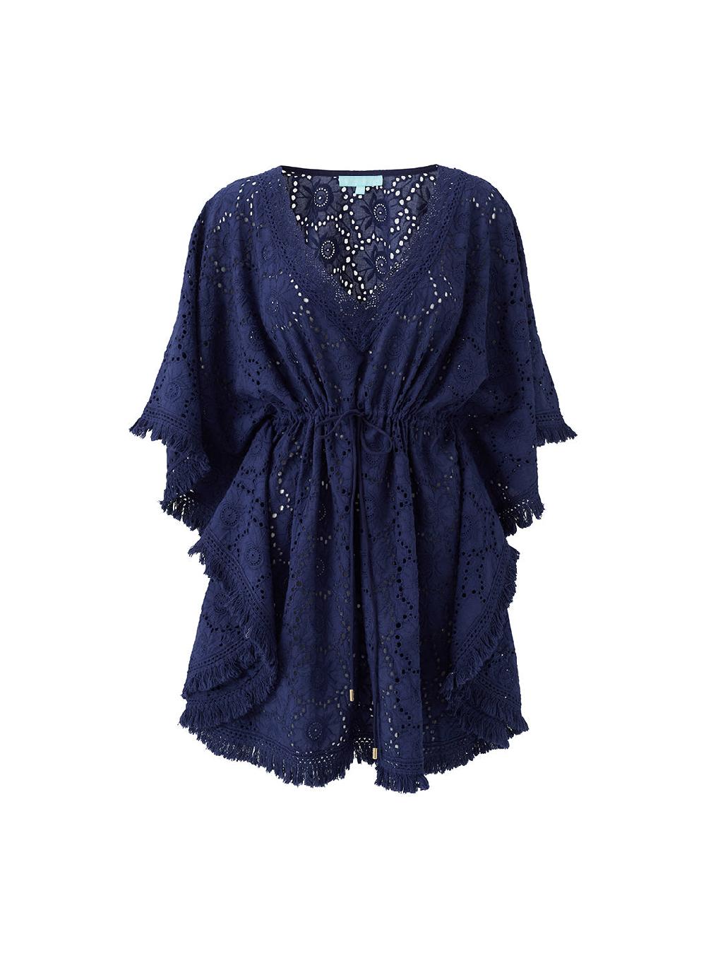melissa odabash Ivy Navy Kaftan