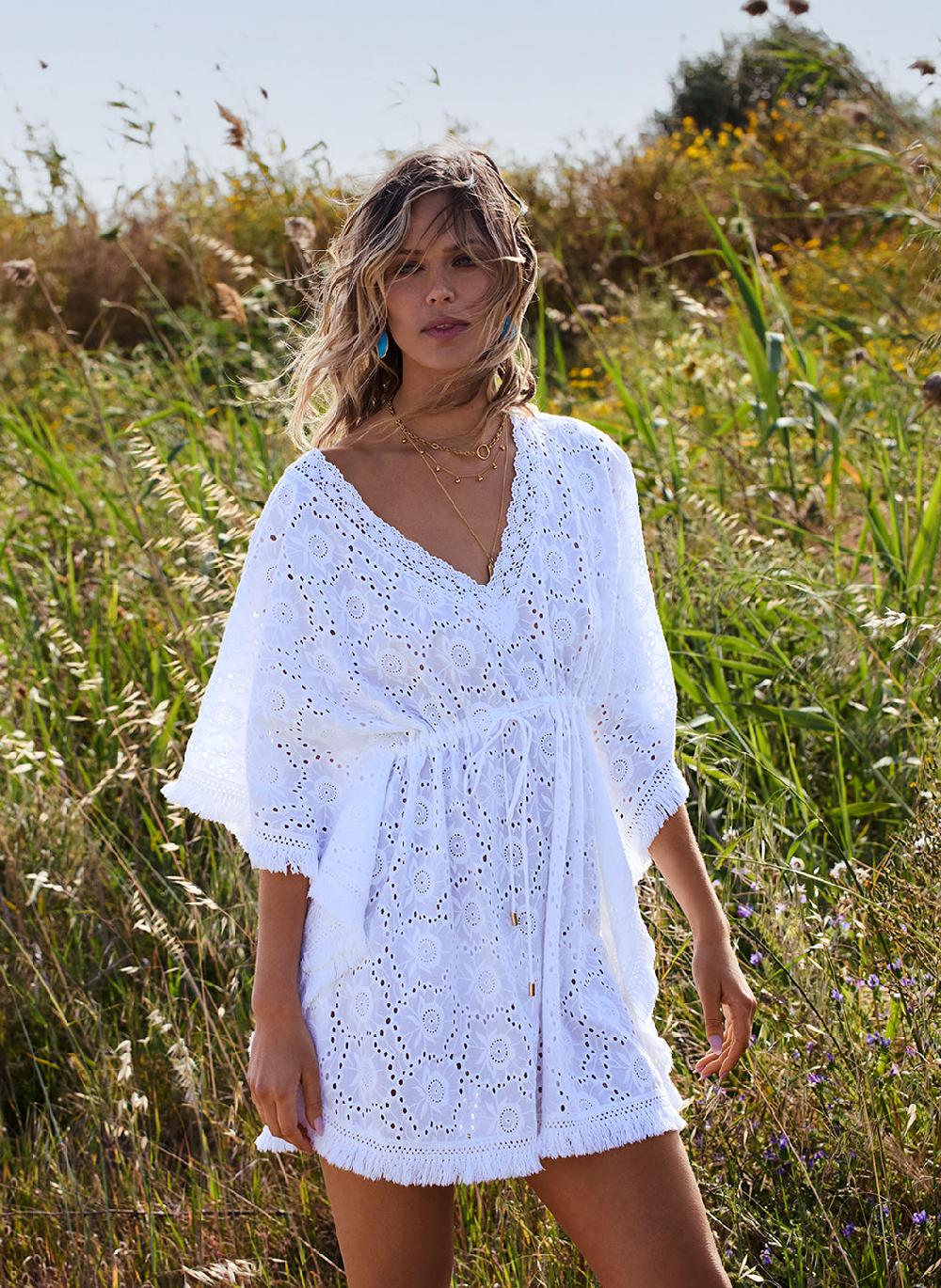 Melissa Odabash Ivy White Kaftan