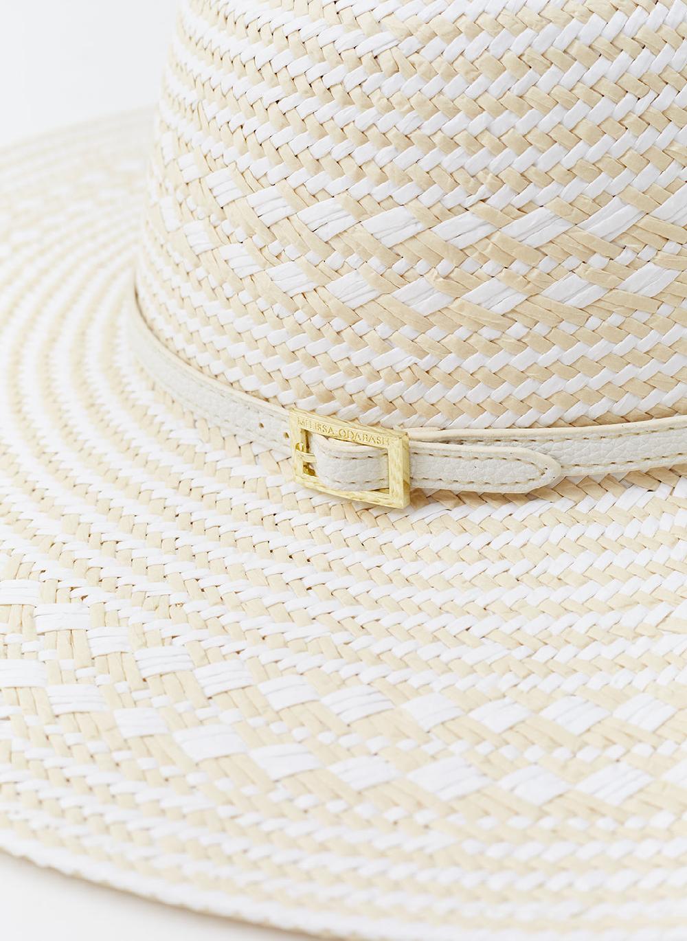 Melissa Odabash Jemima White Weave Hat