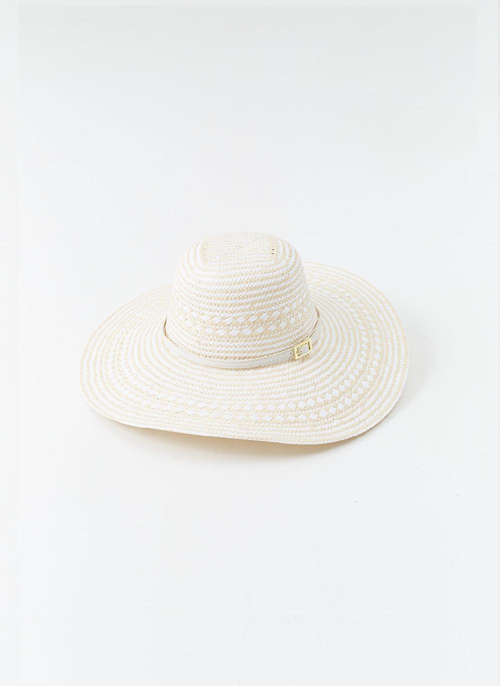 melissa odabash Jemima White Weave Hat