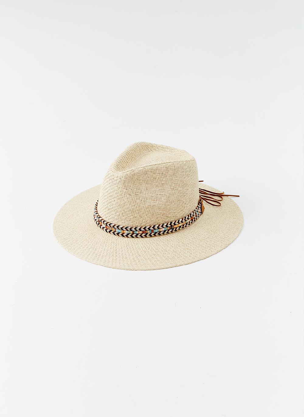 melissa odabash Kate Beige Ribbon Hat