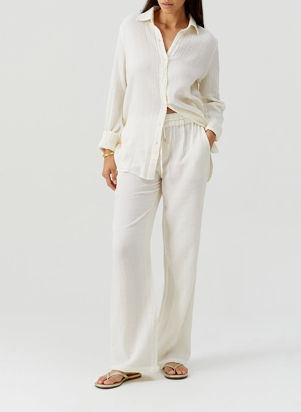 Melissa Odabash Krissy Ivory Trousers