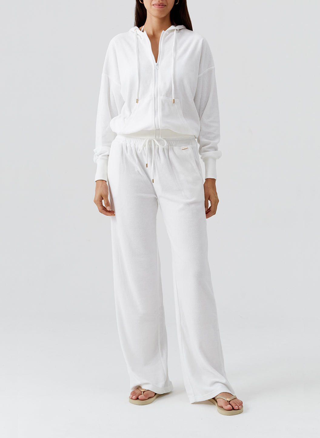 Melissa Odabash Kyda White Hoodie