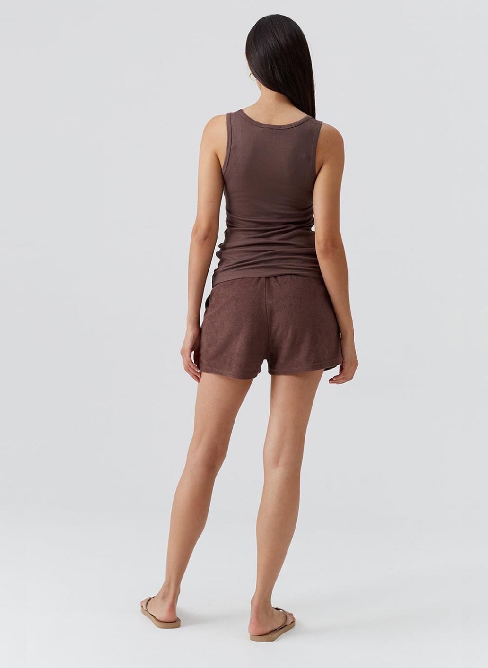 Melissa Odabash Laura Coffee Shorts