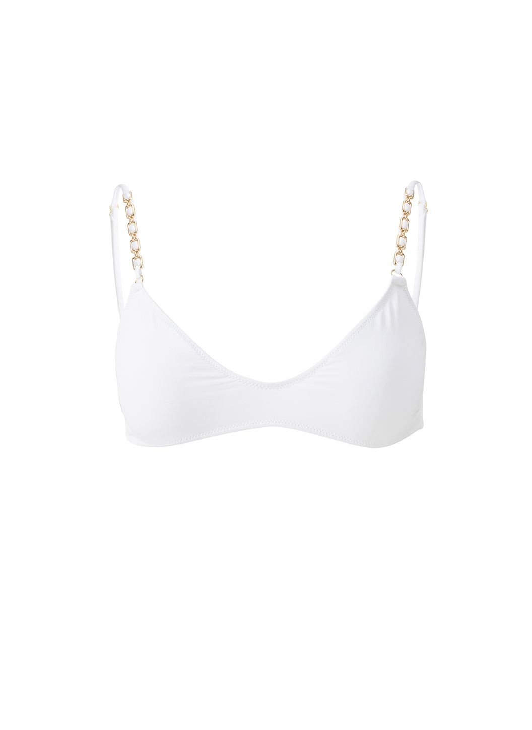 melissa odabash Lima White Bikini Top