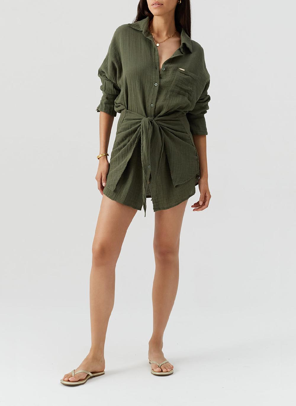 Melissa Odabash Sara Olive Dress