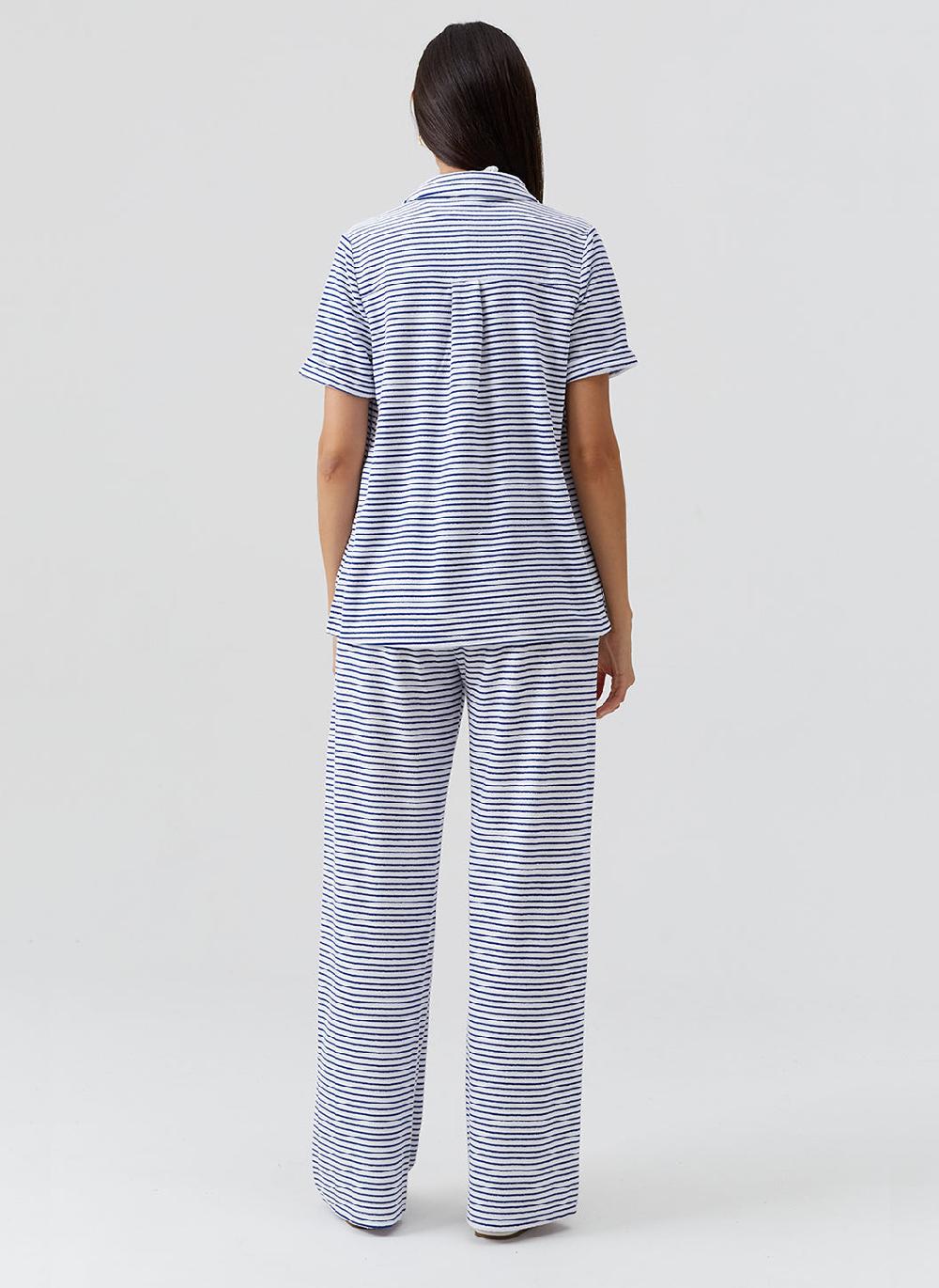 Melissa Odabash Tori Navy Stripe Shirt