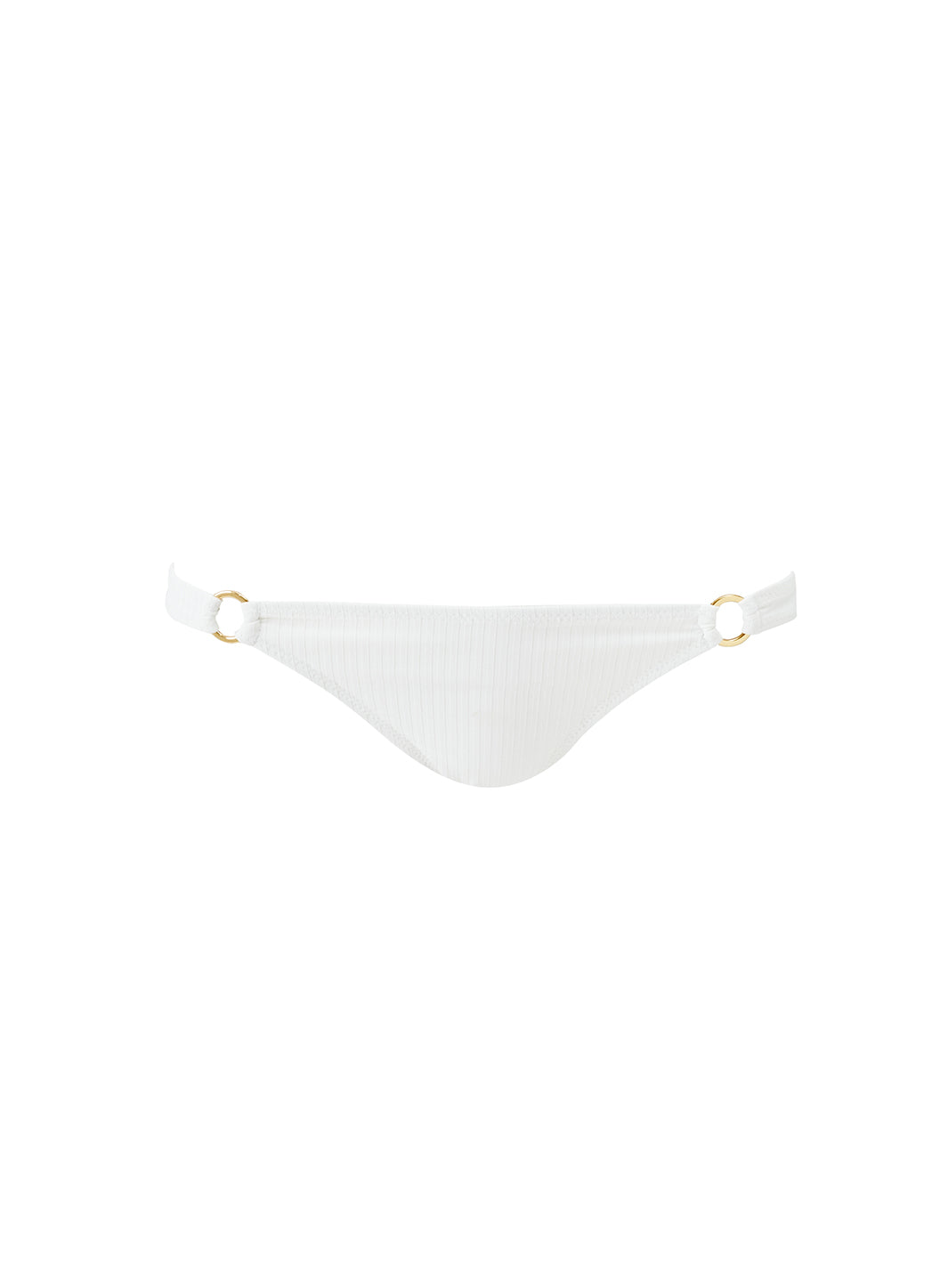 melissa odabash Montenegro Cream Ribbed Bikini Bottom