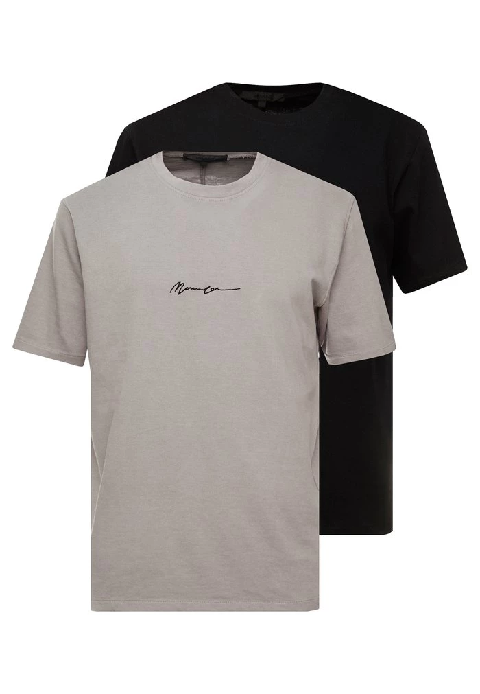 Mennace Mennace 2 PACK UNISEX – Print T-shirt – Black/grey