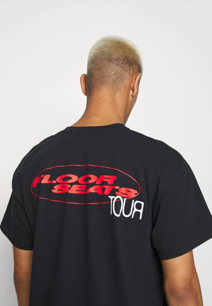 Mennace Mennace A$AP FERG FLOOR SEATS TOUR – Print T-shirt – Black