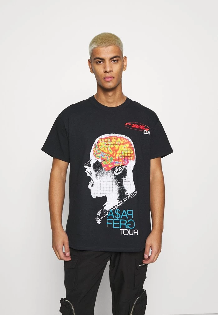 mennace Mennace A$AP FERG FLOOR SEATS TOUR – Print T-shirt – Black