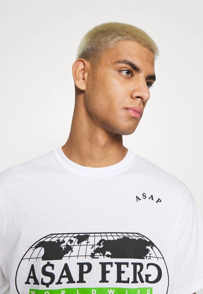 Mennace Mennace A$AP FERG WORLDWIDE – Print T-shirt – White