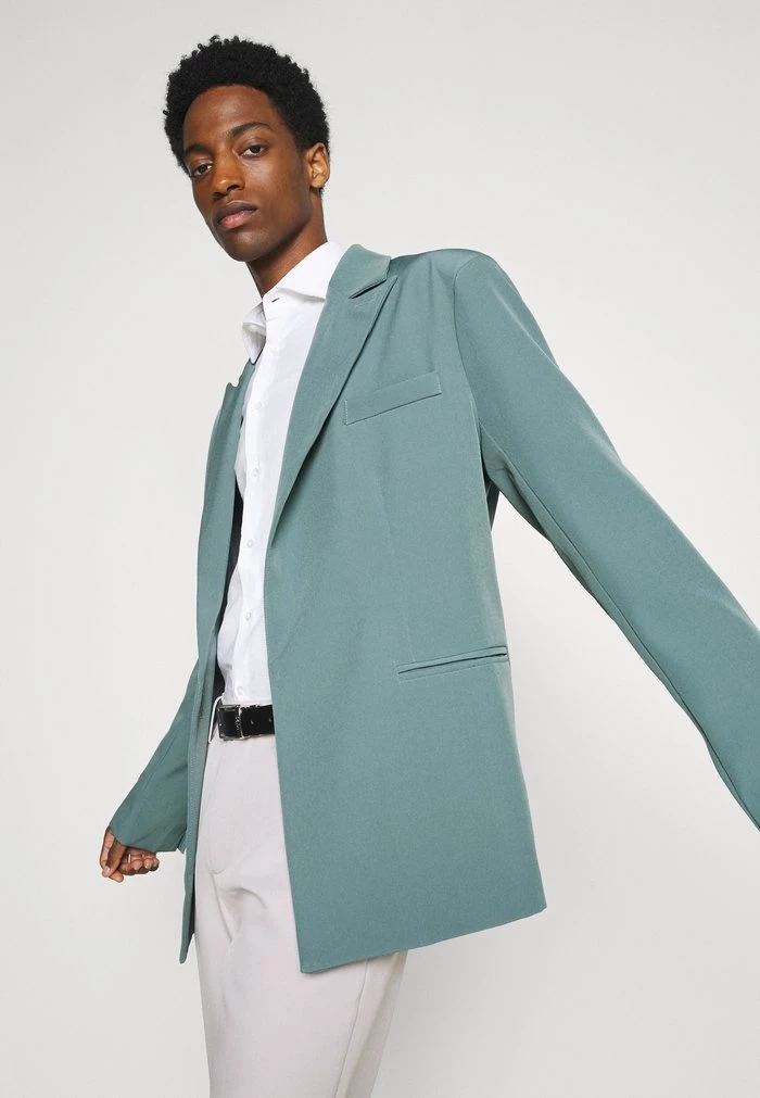 Mennace Mennace AFTERMATH ASYMMETRIC SUIT JACKET – Suit Jacket – Light Blue