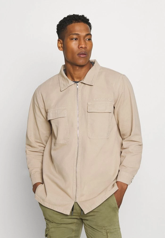 mennace Mennace AFTERMATH DOUBLE POCKET – Shirt – Beige