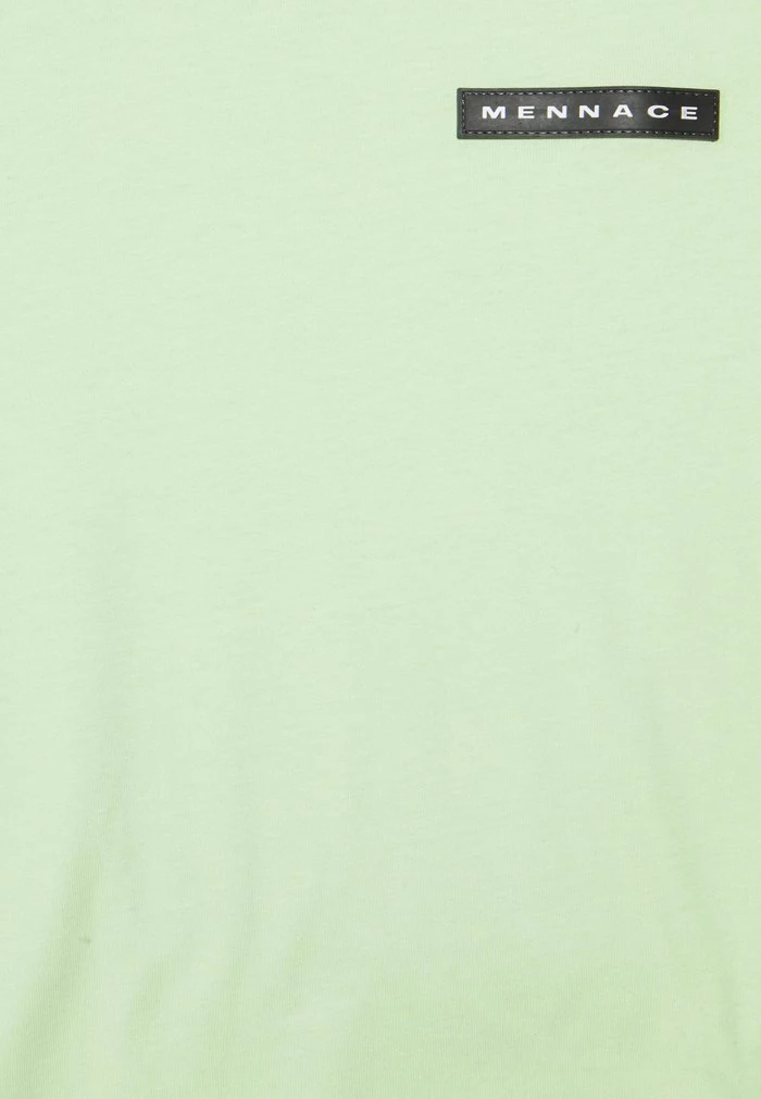 Mennace Mennace AFTERMATH RUBBER BADGE REGULAR UNISEX – Print T-shirt – Neon Green