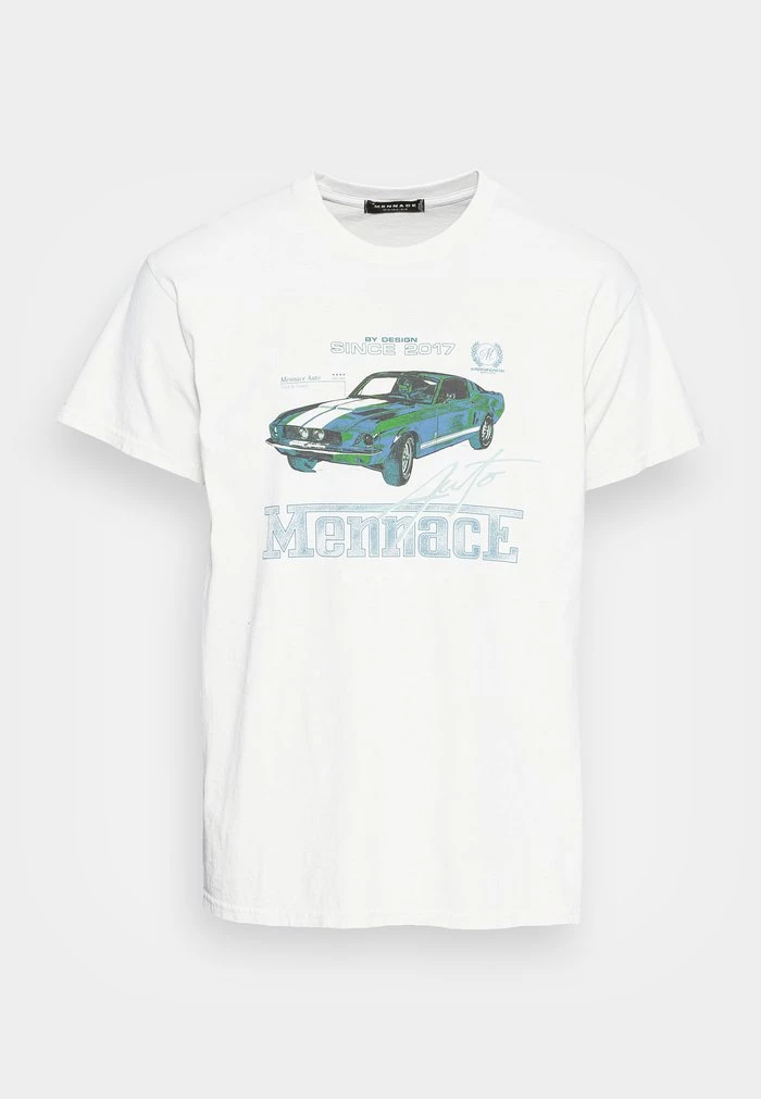 Mennace MENNACE AUTO WASHED REGULAR TEE – Print T-shirt – Ecru