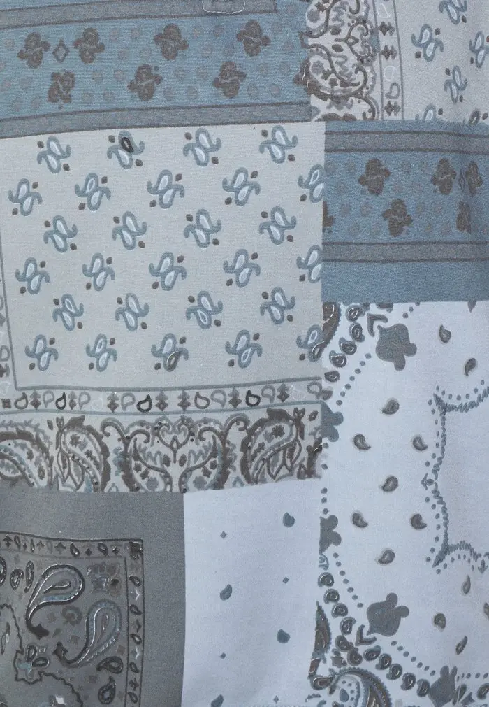 Mennace Mennace BANDANA HALF ZIP UNISEX – Zip-up Sweatshirt – Blue