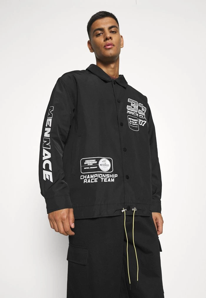 mennace Mennace BOYS CLUB COACH JACKET – Summer Jacket – Black