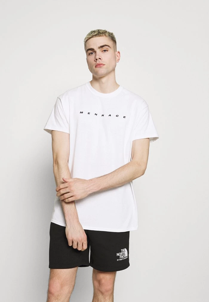 Mennace Mennace BREEZE PALM TREE REGULAR – Print T-shirt – Off White