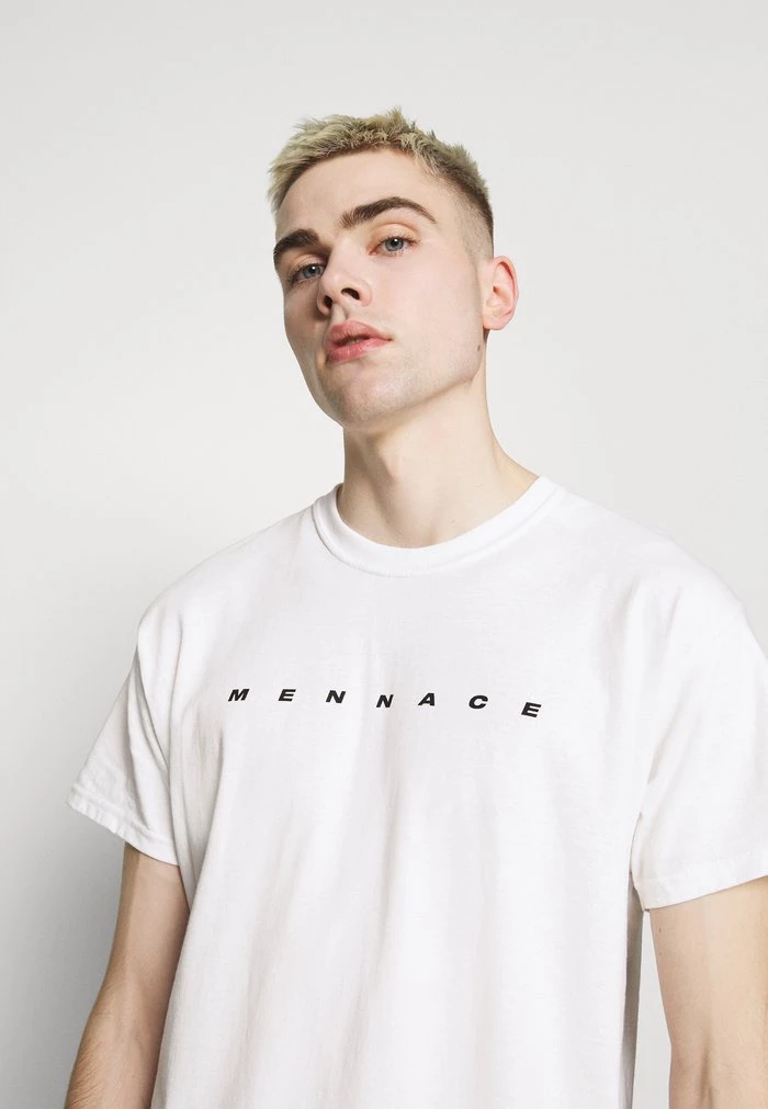 Mennace Mennace BREEZE PALM TREE REGULAR – Print T-shirt – Off White