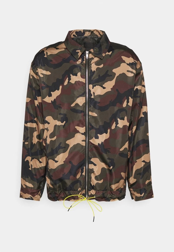 Mennace Mennace CAMO ZIP UP COACH JACKET – Summer Jacket – Khaki