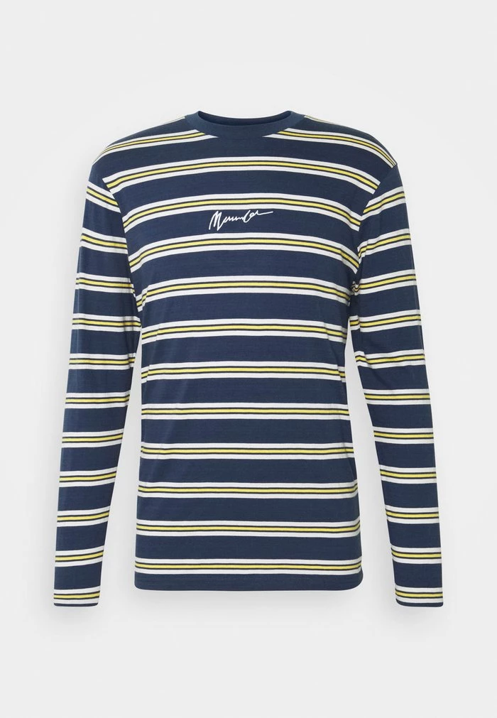 Mennace Mennace CLASSIC HORIZONTAL STRIPE UNISEX – Long Sleeved Top – Navy