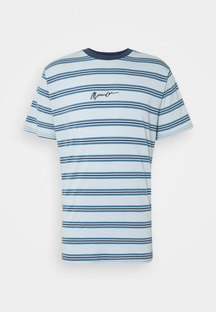 Mennace Mennace CLASSIC HORIZONTAL STRIPE UNISEX – Print T-shirt – Light Blue