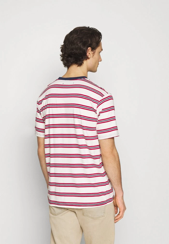 Mennace Mennace CLASSIC HORIZONTAL STRIPE UNISEX – Print T-shirt – White/red