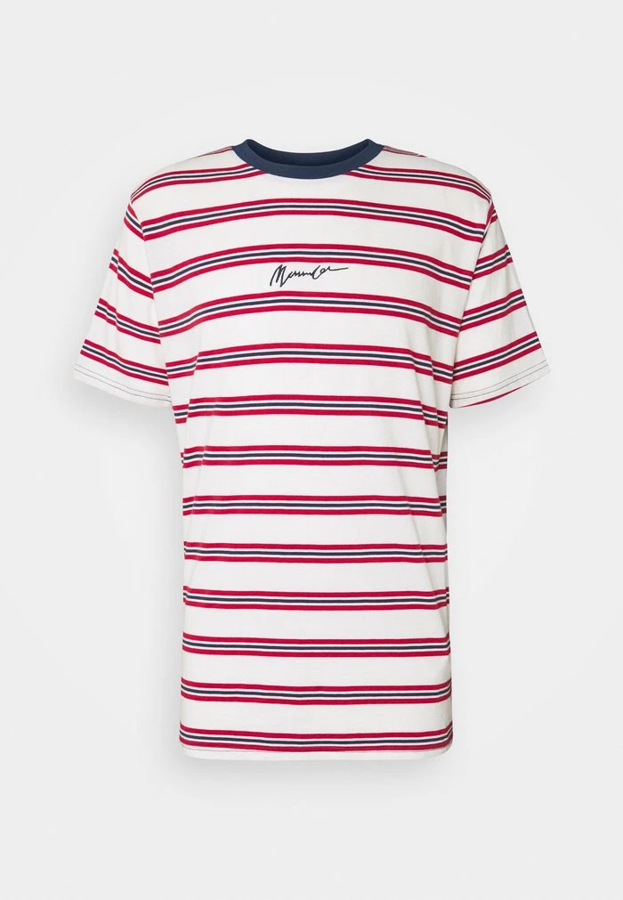 Mennace Mennace CLASSIC HORIZONTAL STRIPE UNISEX – Print T-shirt – White/red