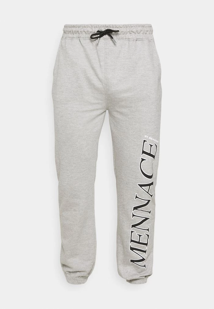 Mennace Mennace COURTSIDE – Tracksuit Bottoms – Light Grey