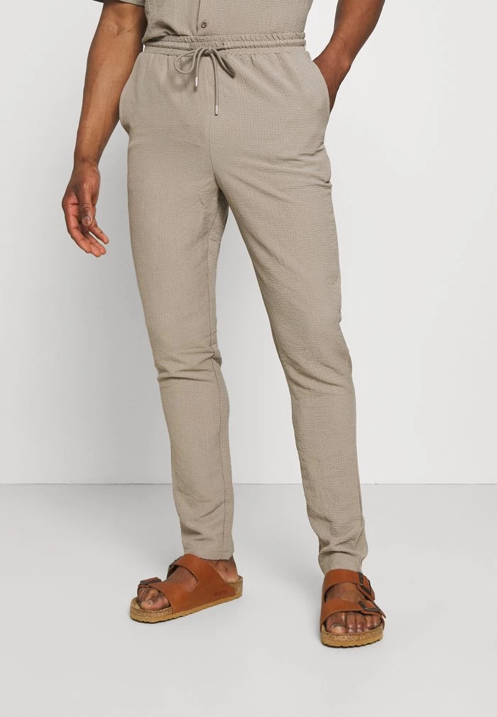 mennace Mennace CRINKLE TAPERED JOGGER – Trousers – Cream