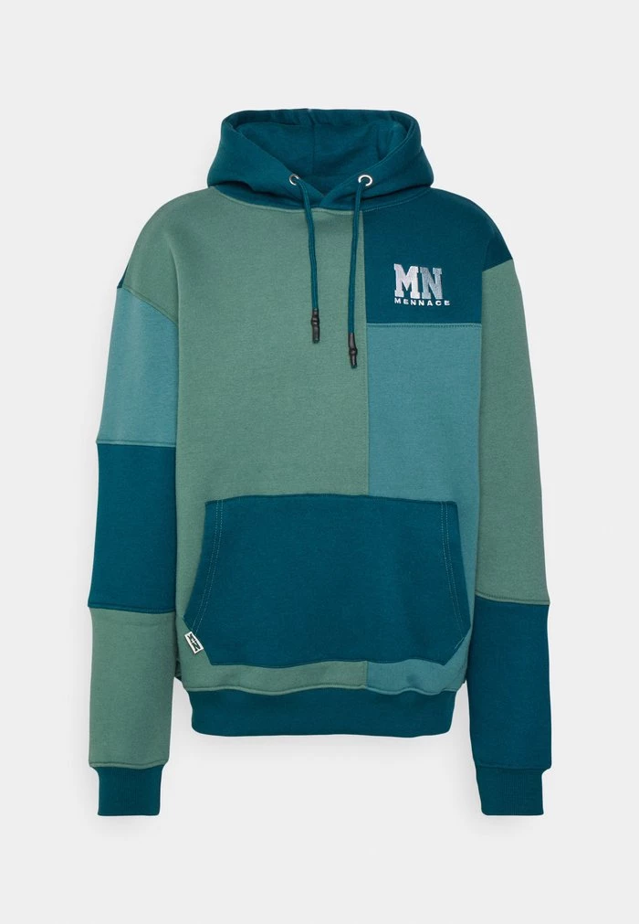mennace MENNACE CUT SEW PATCHWORK HOODIE – Sweatshirt – Green