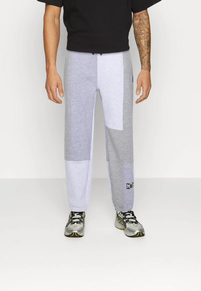 mennace Mennace CUT SEW PATCHWORK JOGGER – Tracksuit Bottoms – Grey
