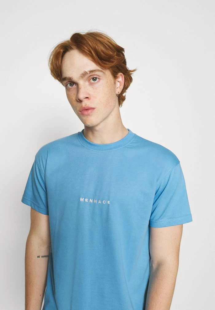 Mennace Mennace ESSENTIAL REGULAR 2 PACK UNISEX – Print T-shirt – Blue