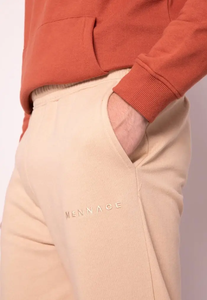 Mennace MENNACE ESSENTIAL REGULAR JOGGER UNISEX – Tracksuit Bottoms – Light Brown