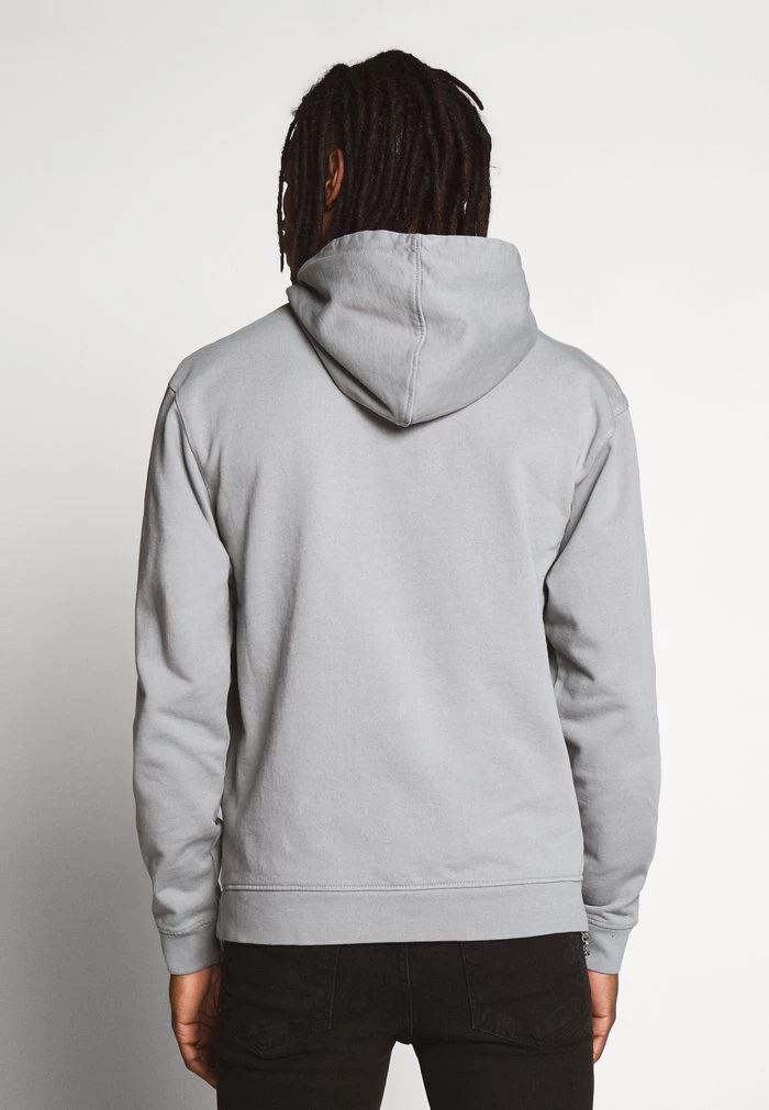 Mennace Mennace ESSENTIAL REGULAR OVERHEAD HOODY WITH SIGNATURE – Hoodie – Slate Grey